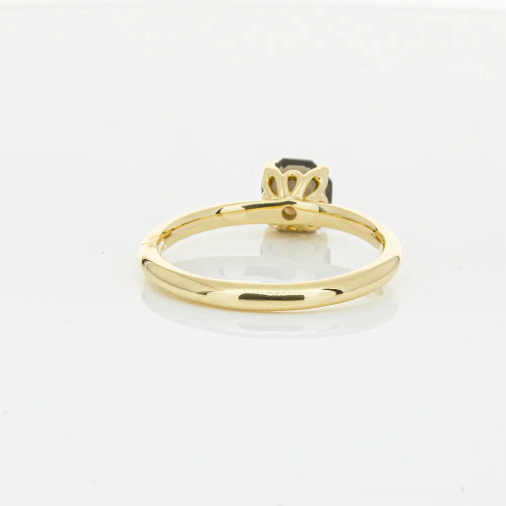 18ct Yellow Gold Smoky Quartz Mini Octavia Ring