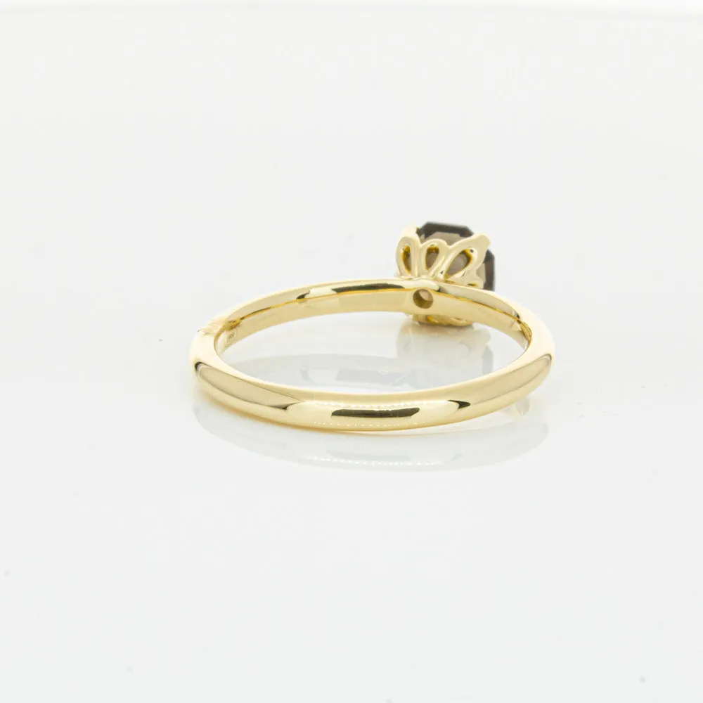 18ct Yellow Gold Smoky Quartz Mini Octavia Ring