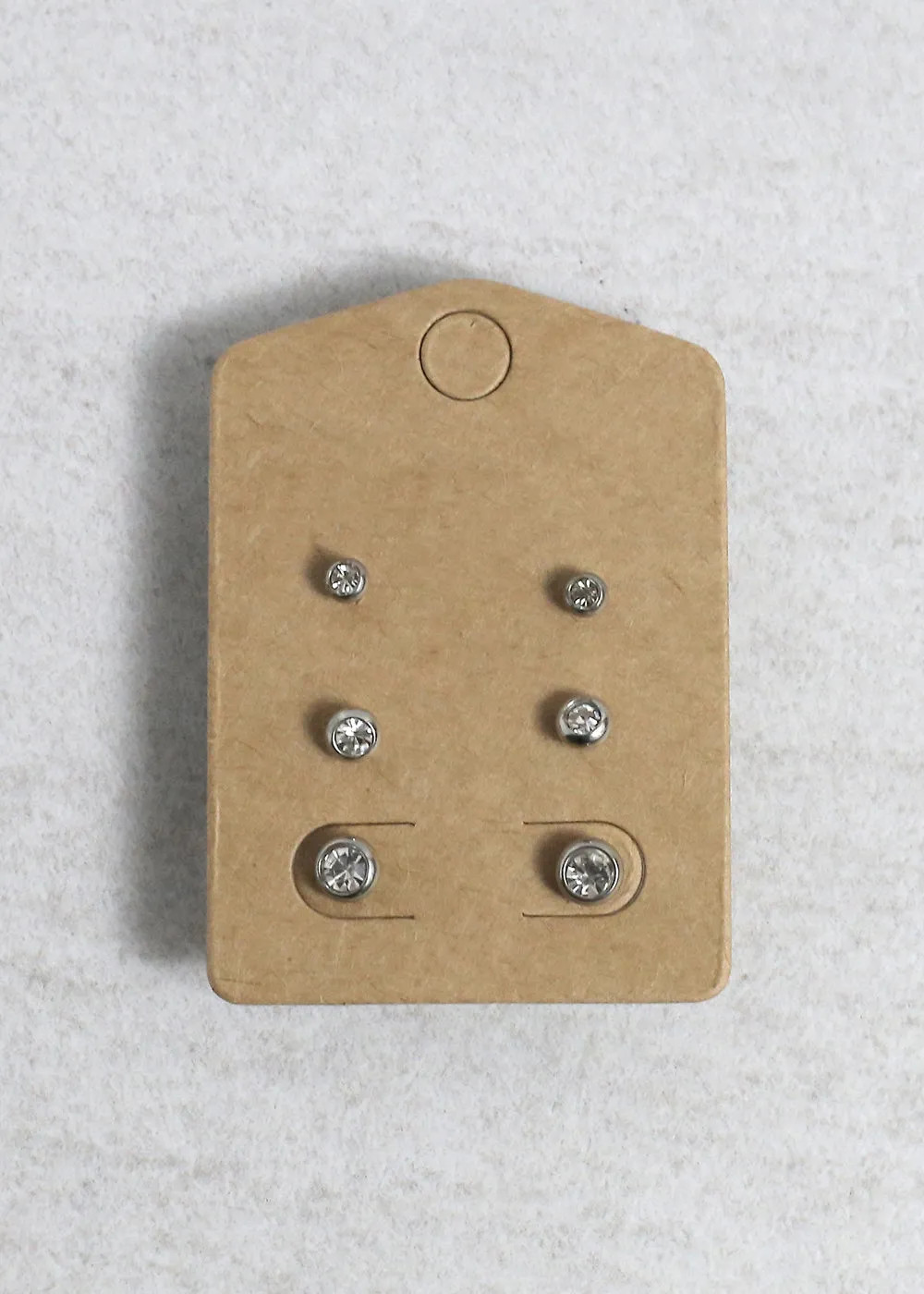 3-Pair Rhinestone Studs