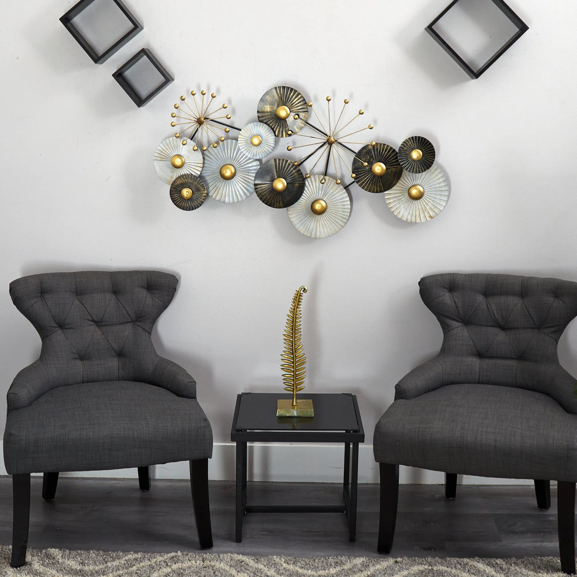 3.5’ x 2’ Urban Layered Metal Wall Art Decor