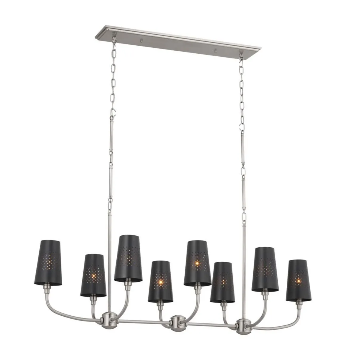 Adeena 47 in. 8 Lights Chandelier Pewter finish