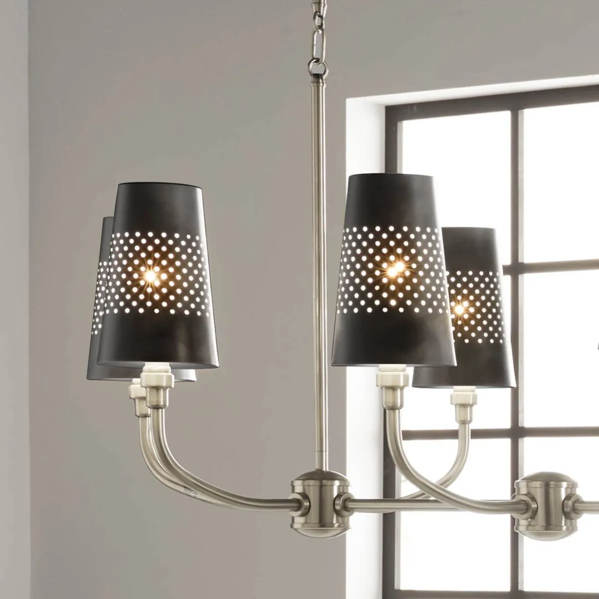 Adeena 47 in. 8 Lights Chandelier Pewter finish