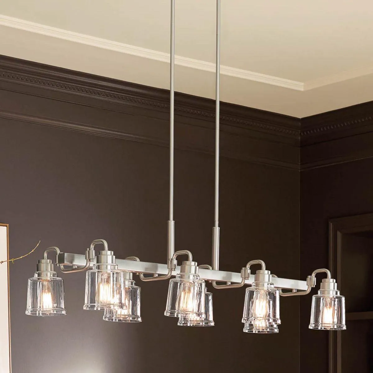 Aivian 42 in. 8 Lights Chandelier Nickel finish