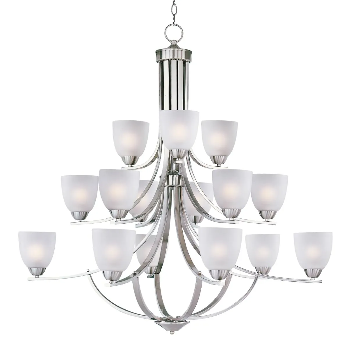 Axis 43 in. 15 Lights Chandelier Nickel Finish