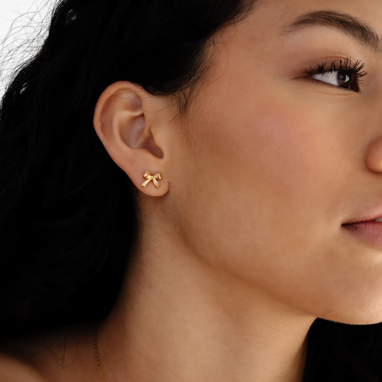 Baby Bow Studs - Gold
