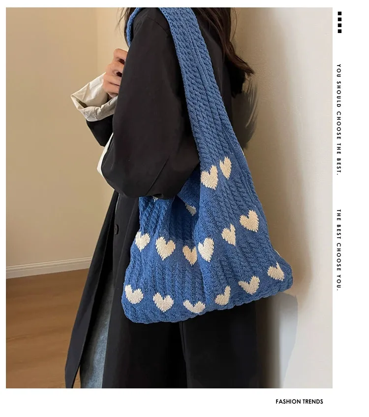 Bag Female Handmade Knitting Class Work Clothing Underarm Bag
