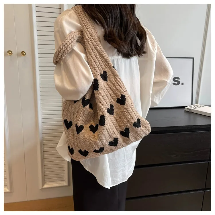 Bag Female Handmade Knitting Class Work Clothing Underarm Bag