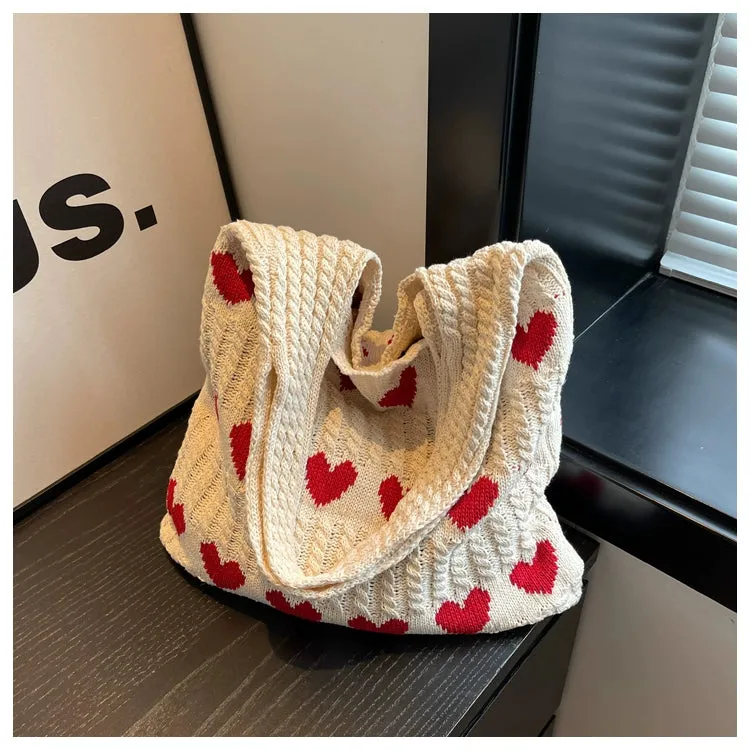 Bag Female Handmade Knitting Class Work Clothing Underarm Bag