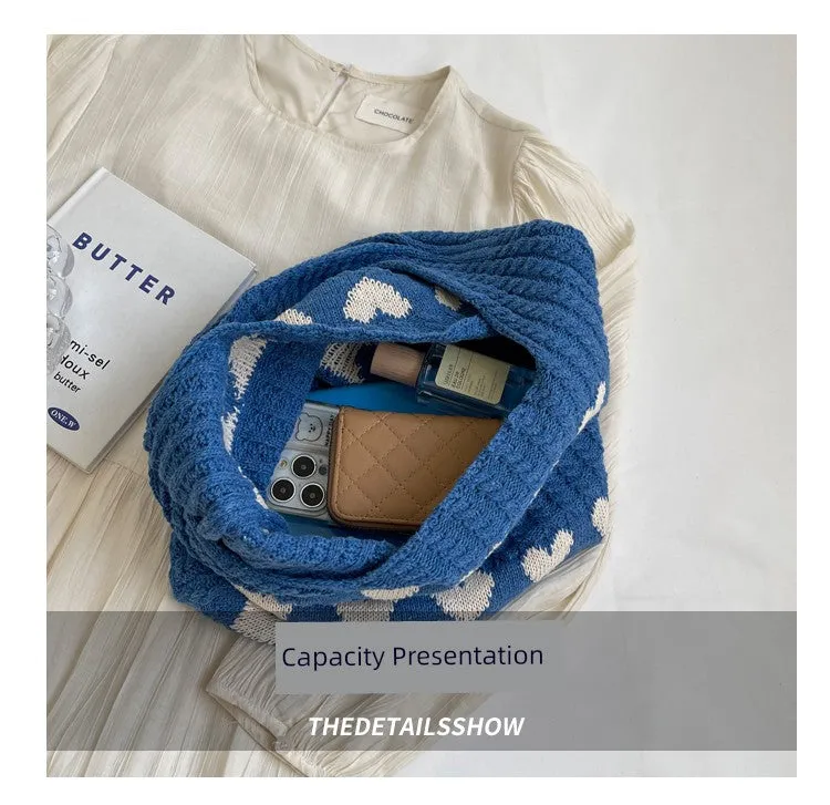 Bag Female Handmade Knitting Class Work Clothing Underarm Bag