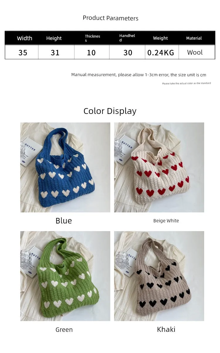 Bag Female Handmade Knitting Class Work Clothing Underarm Bag