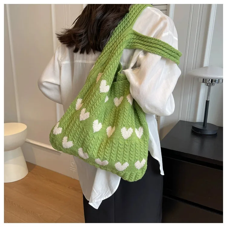 Bag Female Handmade Knitting Class Work Clothing Underarm Bag