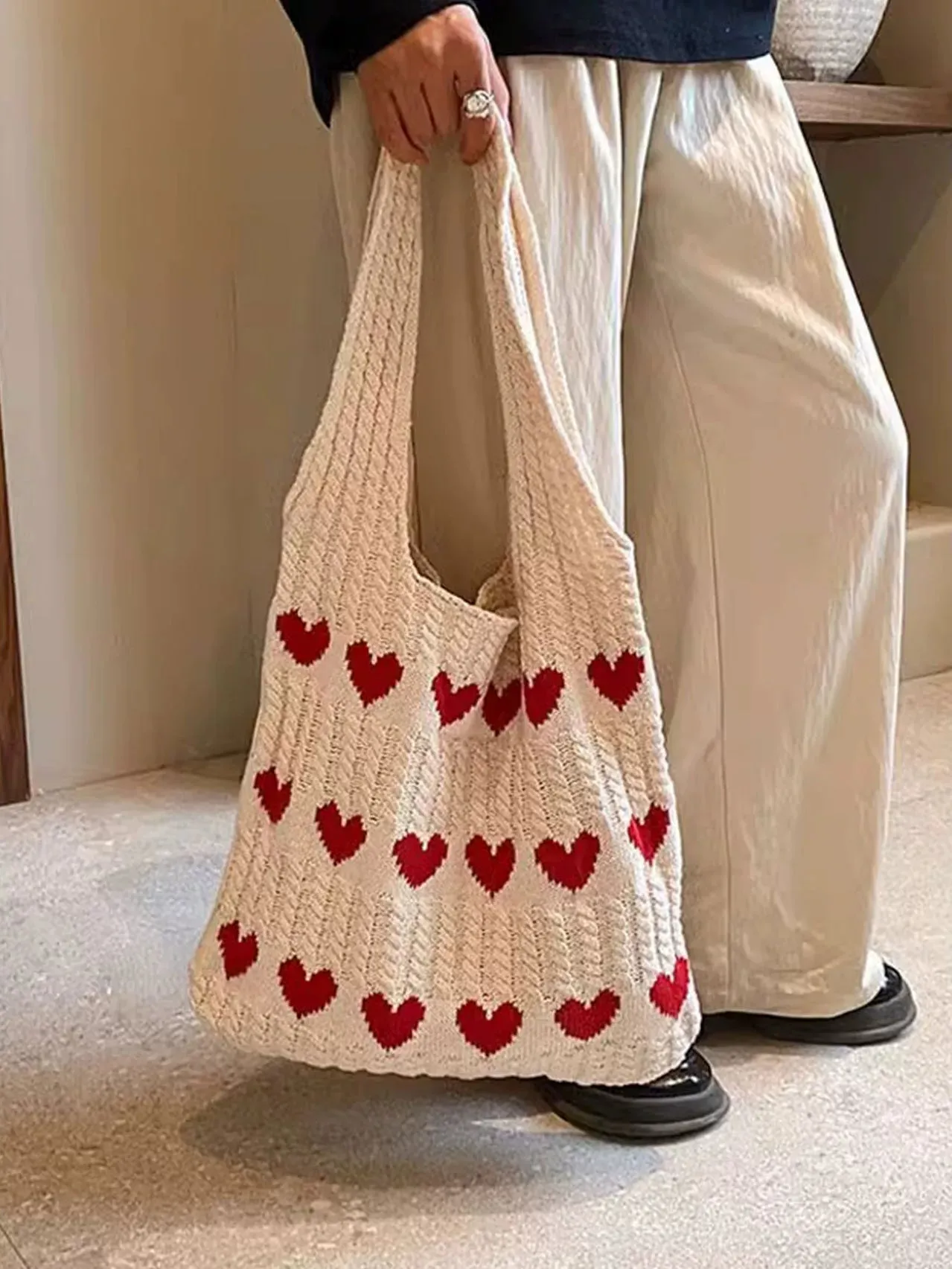 Bag Female Handmade Knitting Class Work Clothing Underarm Bag