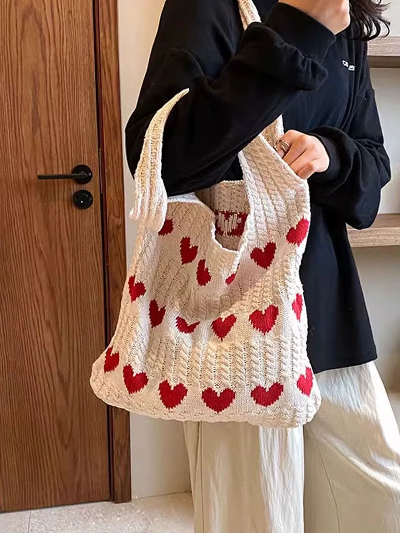 Bag Female Handmade Knitting Class Work Clothing Underarm Bag
