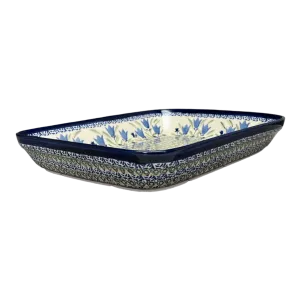 Baker, Rectangular, 10.5" x 13" in "Blue Tulips" by Zaklady | Y372A-ART160