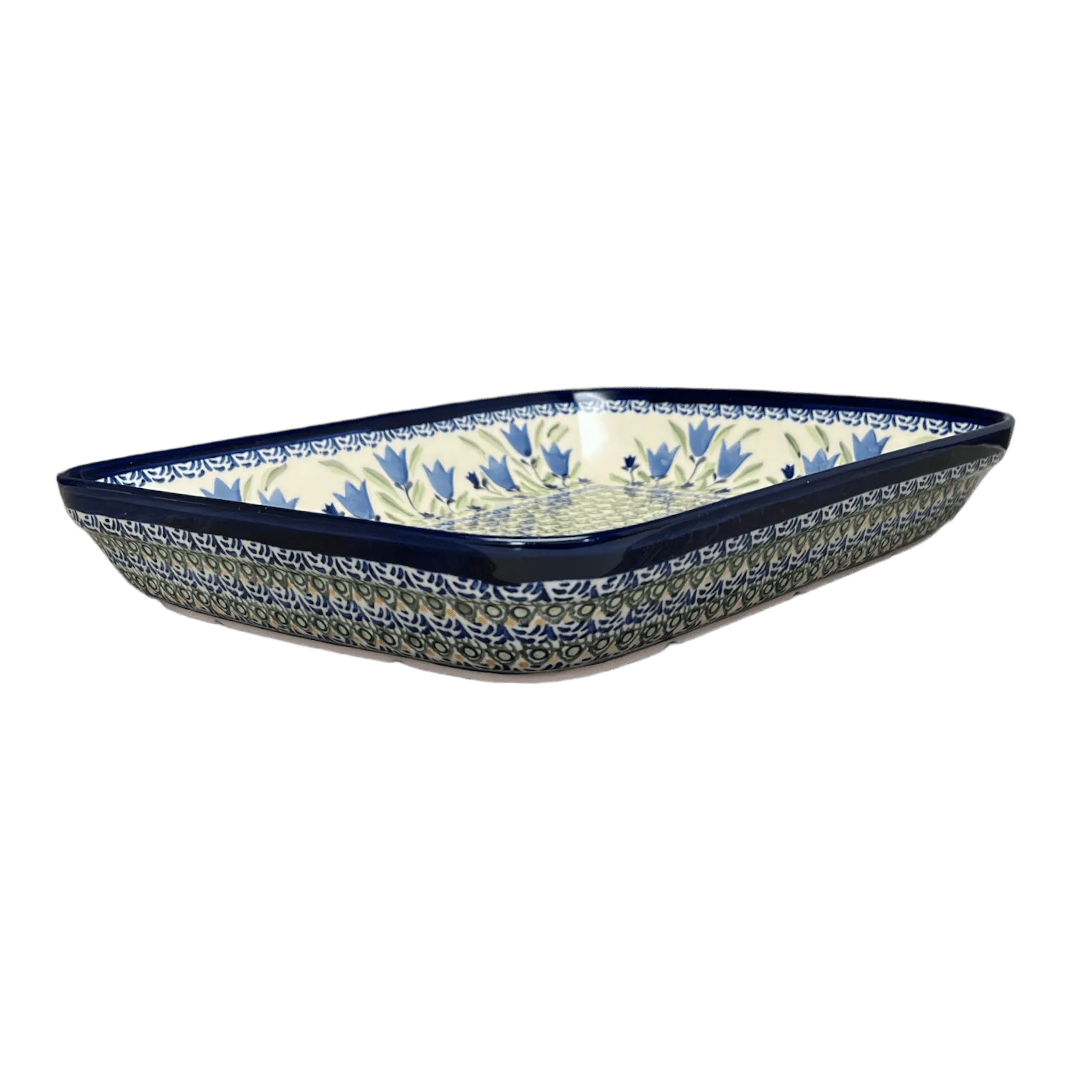 Baker, Rectangular, 10.5" x 13" in "Blue Tulips" by Zaklady | Y372A-ART160