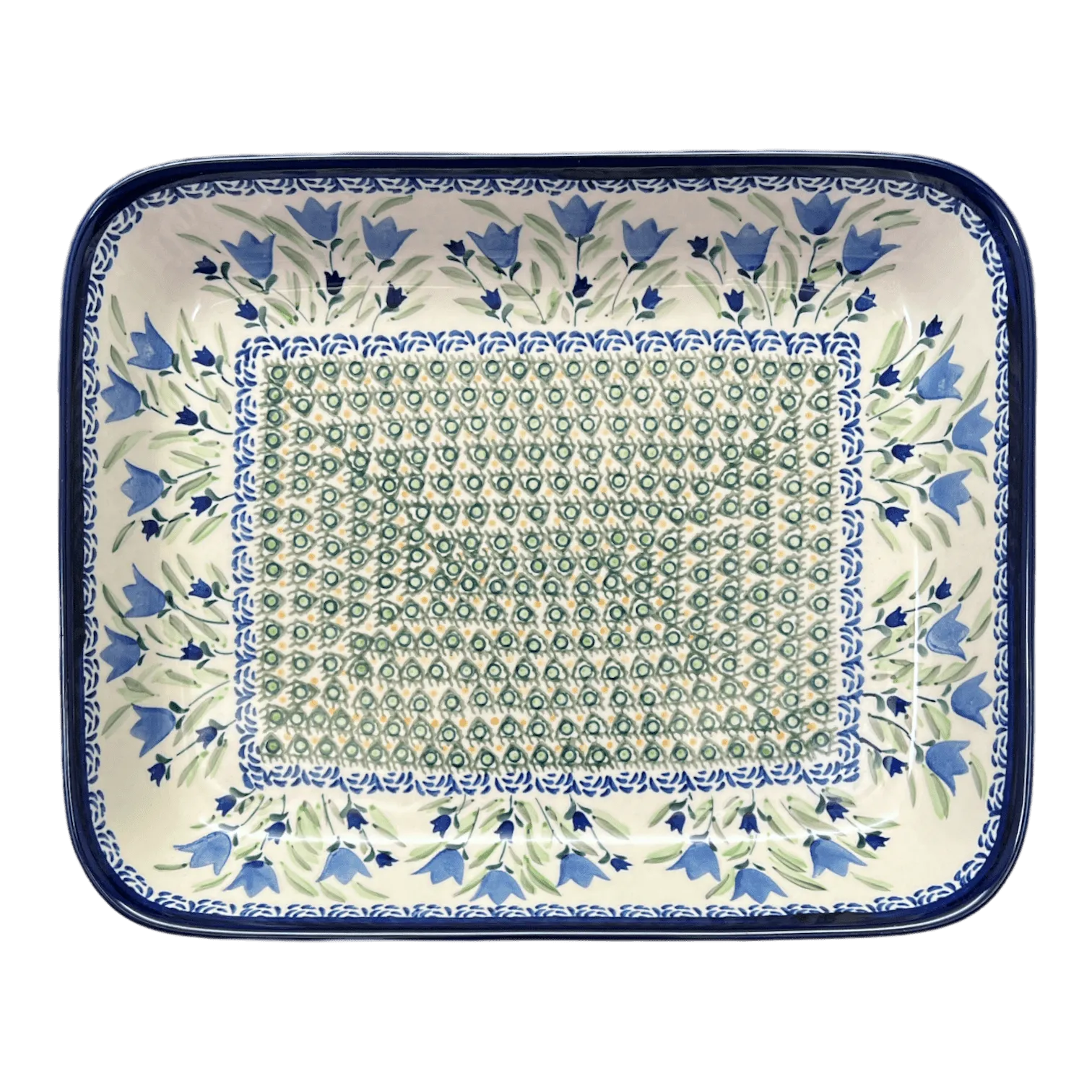 Baker, Rectangular, 10.5" x 13" in "Blue Tulips" by Zaklady | Y372A-ART160