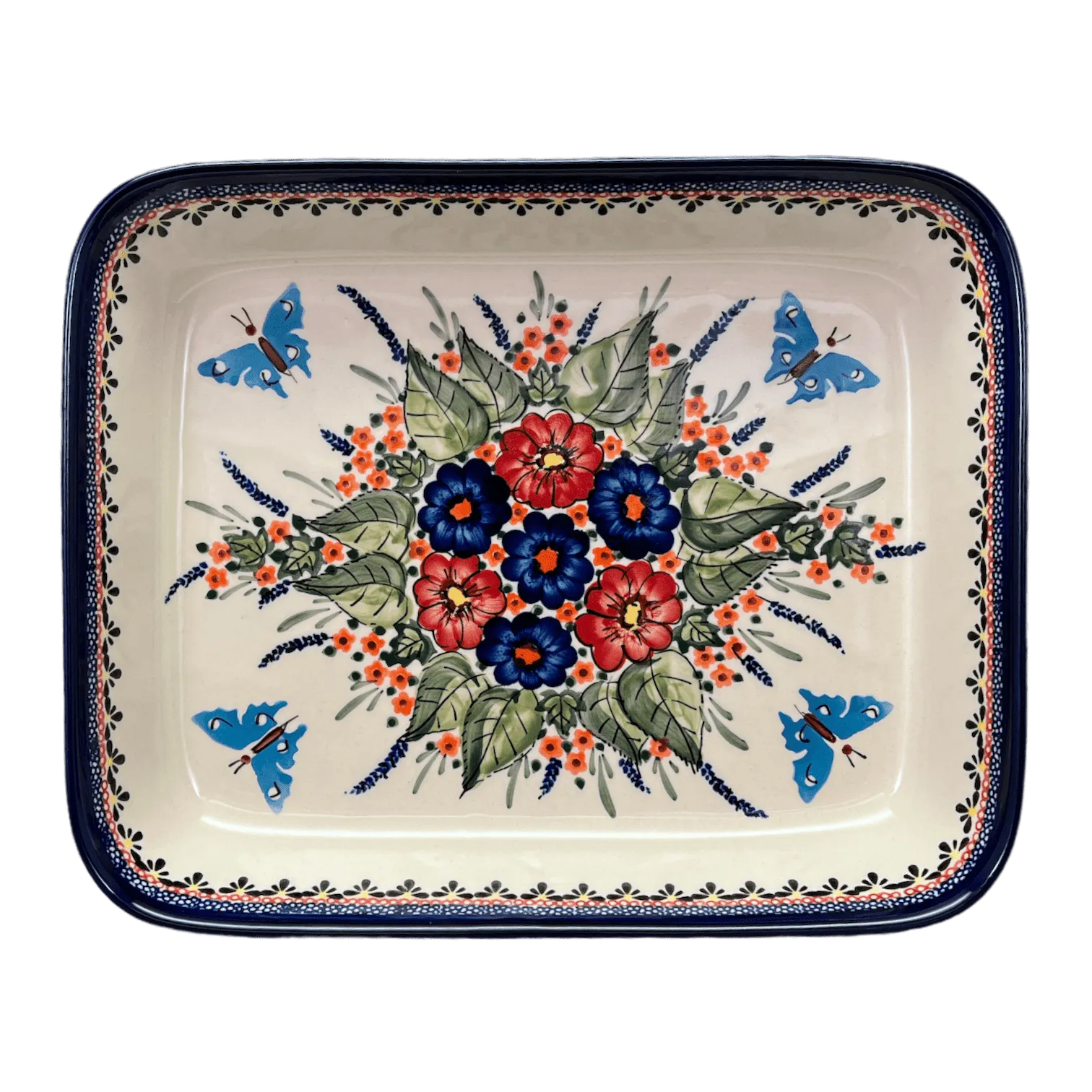 Baker, Rectangular, 10.5" x 13" in "Butterfly Bouquet" by Zaklady | Y372A-ART149
