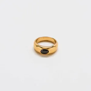 Black Pave Signet Ring