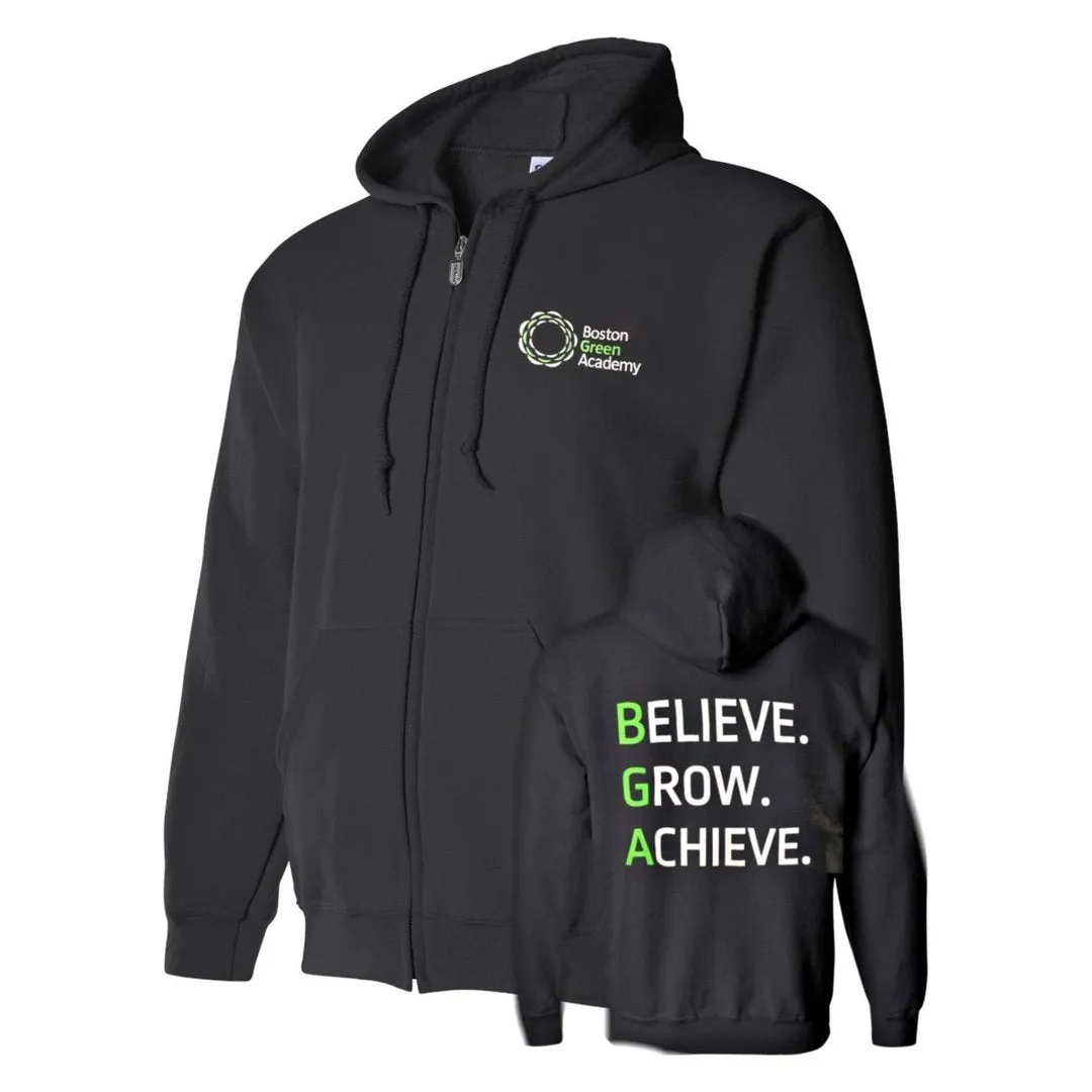 Boston Green Academy Grade 8 Full Zip Hooded Sweatshirt - Kids