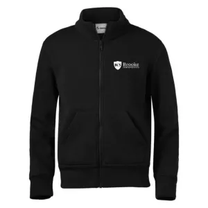 Brooke Charter Full-Zip Black Mock Neck Sweatshirt - Adult