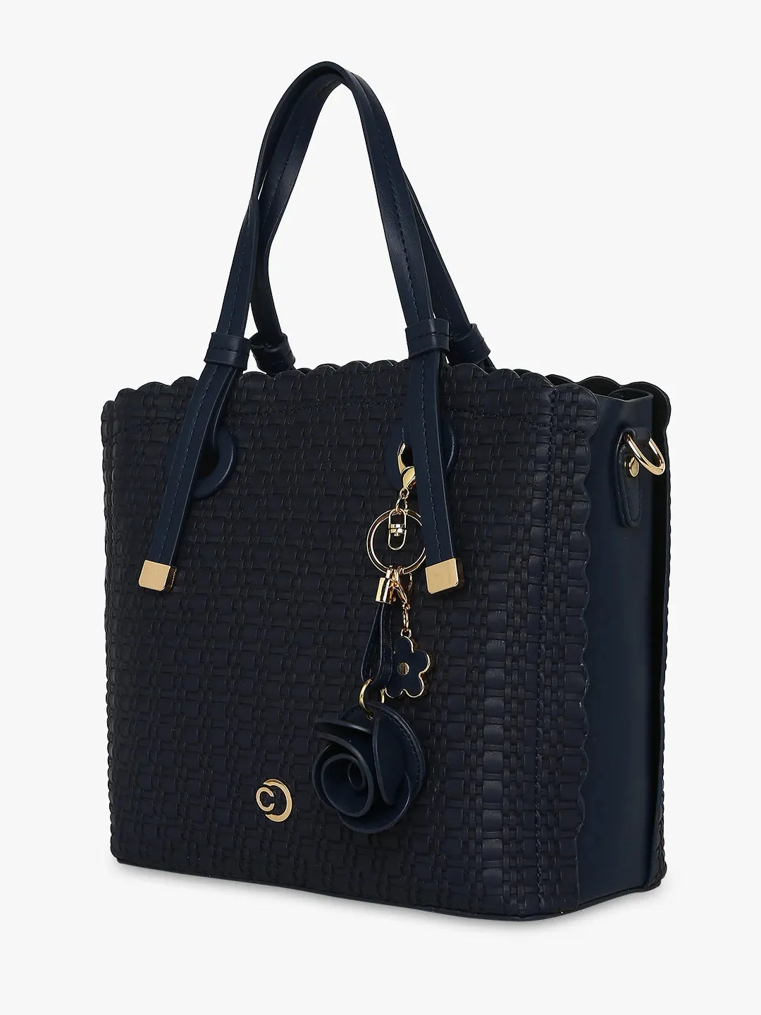 Caprese Andrea Satchel Medium Handbag Navy