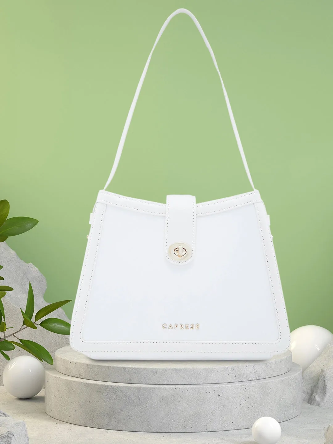 Caprese Aurora Satchel Small Yellow Handbag