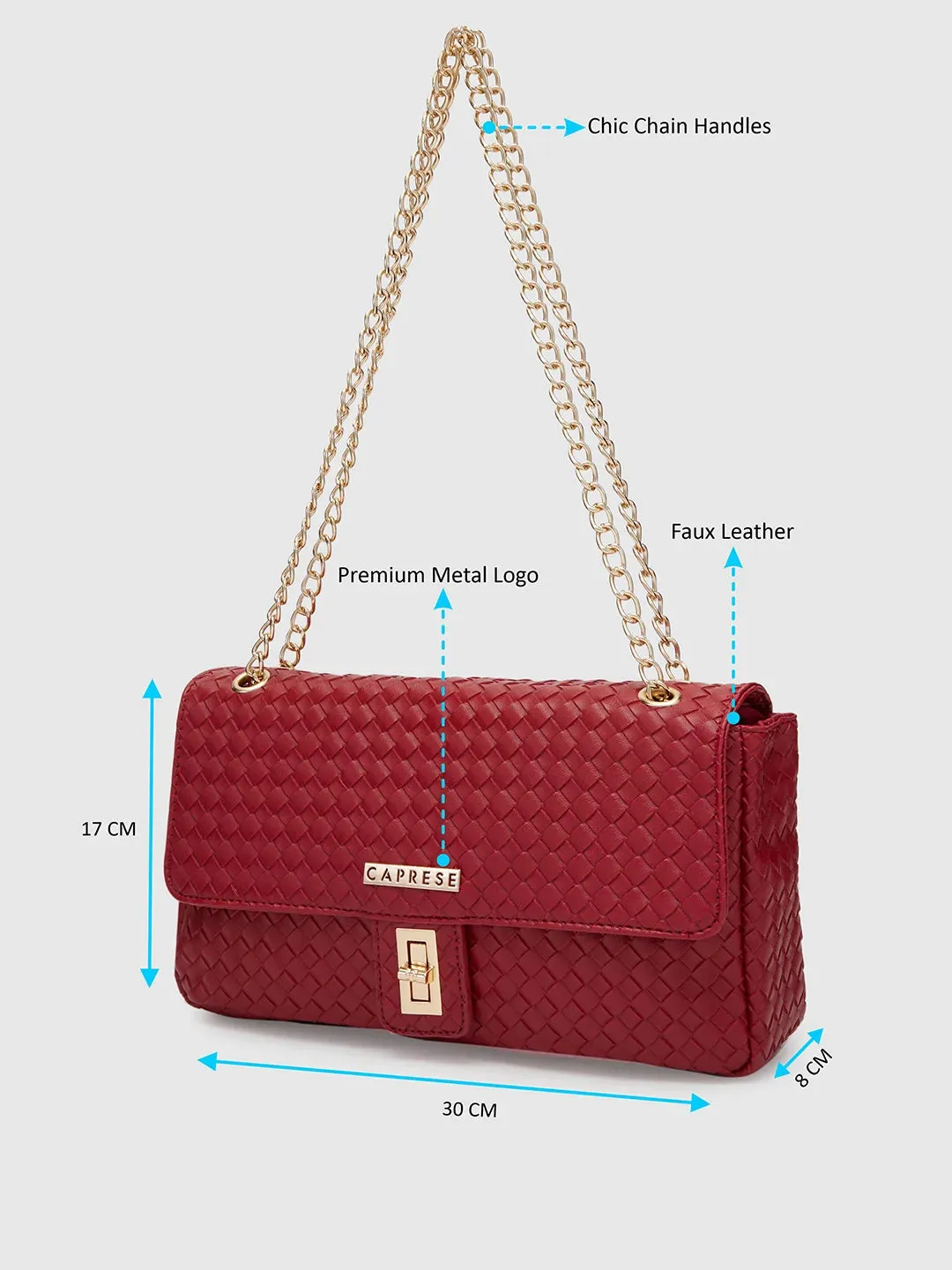 Caprese Darina Satchel Medium Red