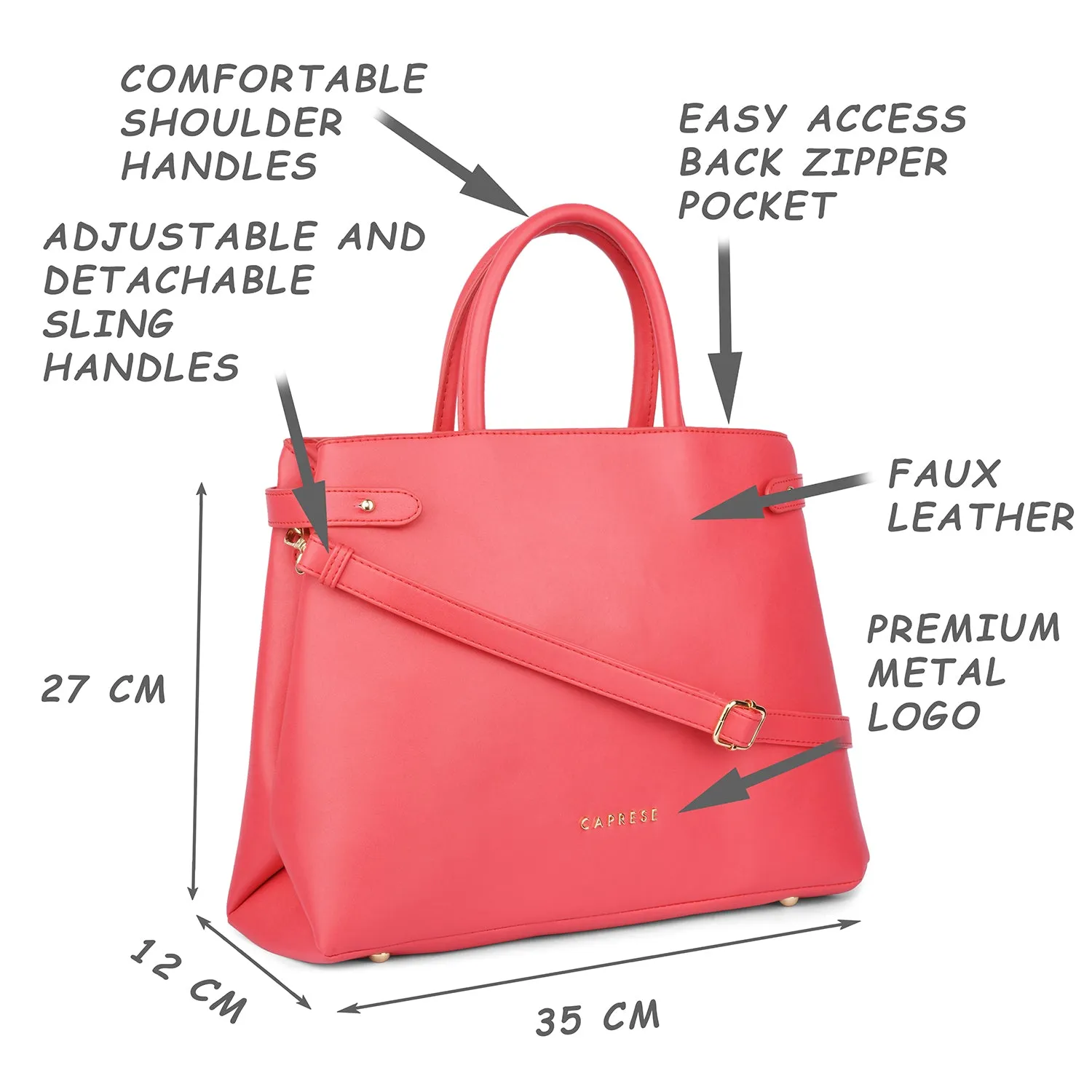 Caprese Dorita Satchel Small Red
