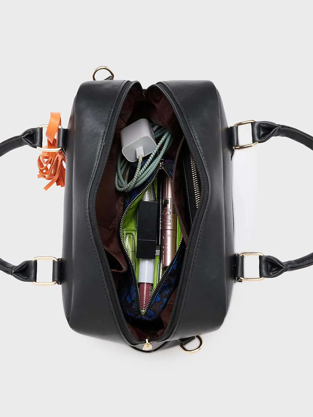 Caprese Jones Satchel Small Black