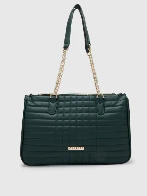 Caprese Maxim Satchel Large Dark Green