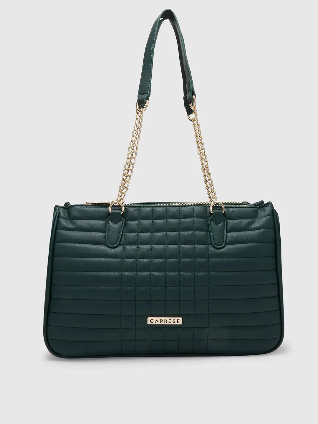 Caprese Maxim Satchel Large Dark Green