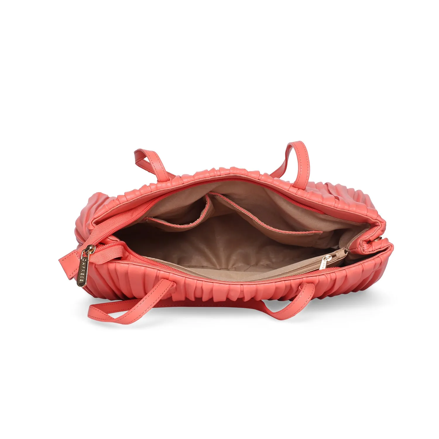 Caprese Olena Satchel Large Coral