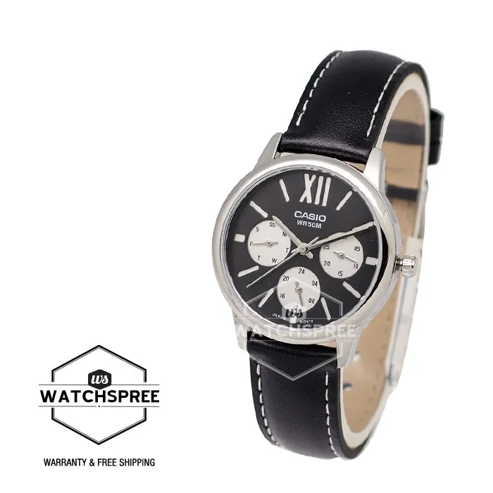 Casio Standard Analog Ladies' Black Strap Watch LTPE312L-1B