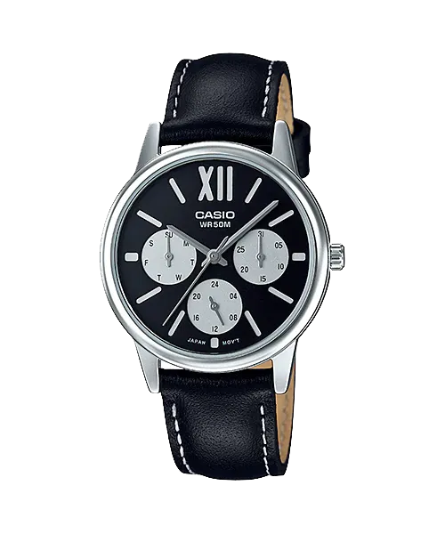 Casio Standard Analog Ladies' Black Strap Watch LTPE312L-1B