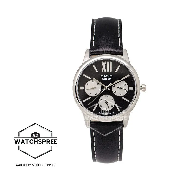 Casio Standard Analog Ladies' Black Strap Watch LTPE312L-1B