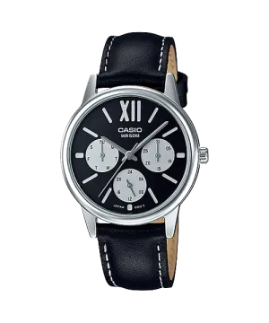Casio Standard Analog Ladies' Black Strap Watch LTPE312L-1B