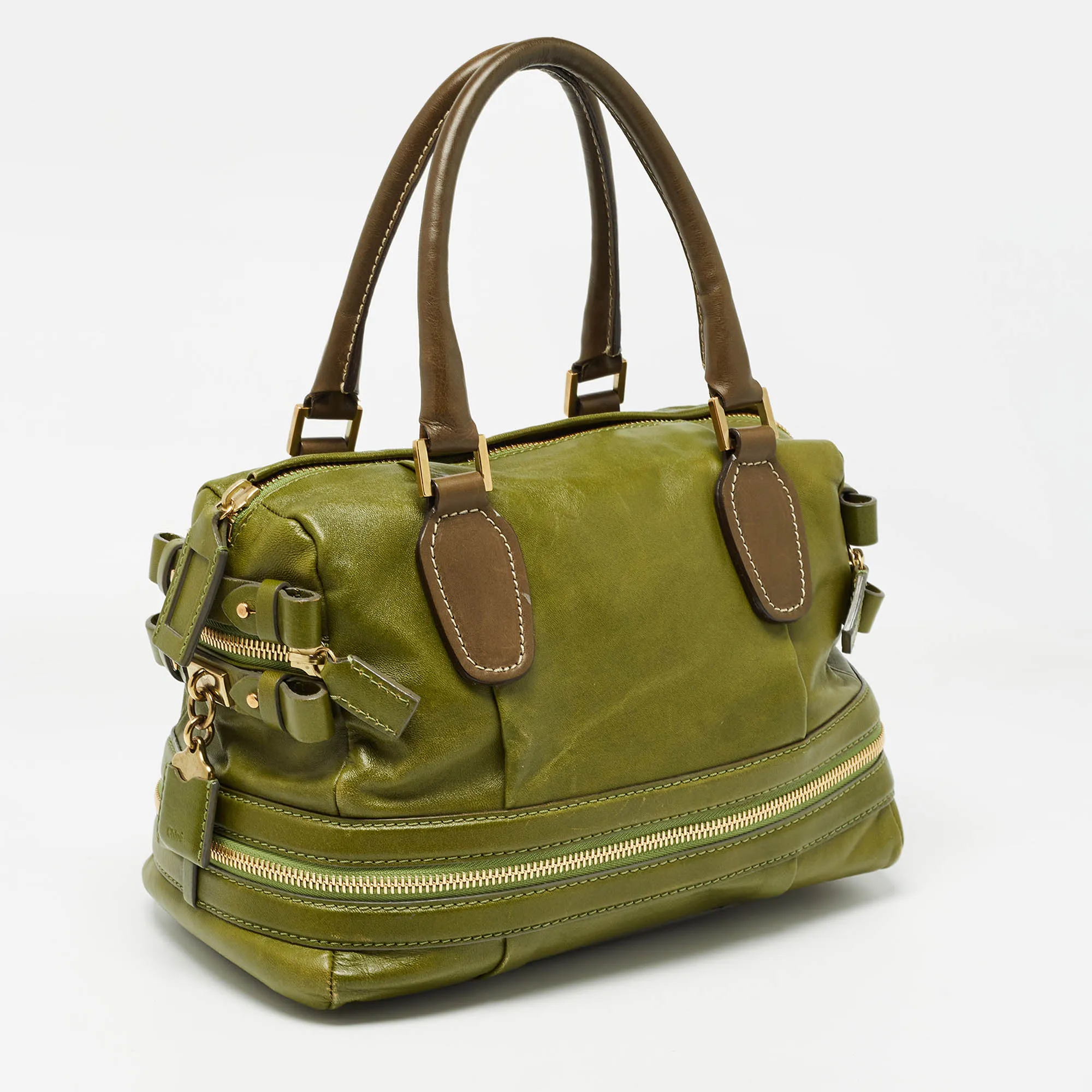 Chloe Leather Andy Expandable Satchel