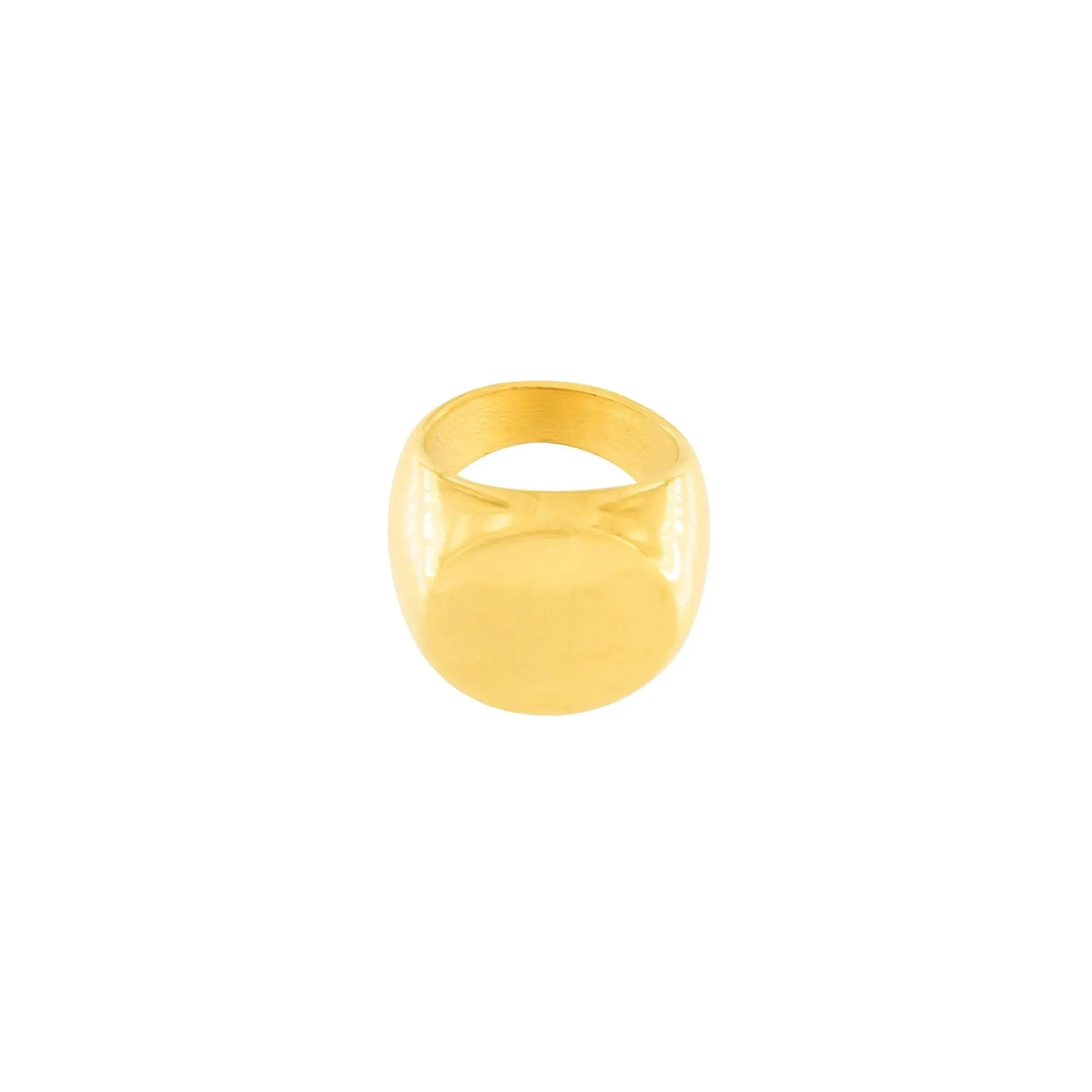 Courage Waterproof Chunky Signet Statement Ring 18K Gold Plating