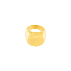 Courage Waterproof Chunky Signet Statement Ring 18K Gold Plating