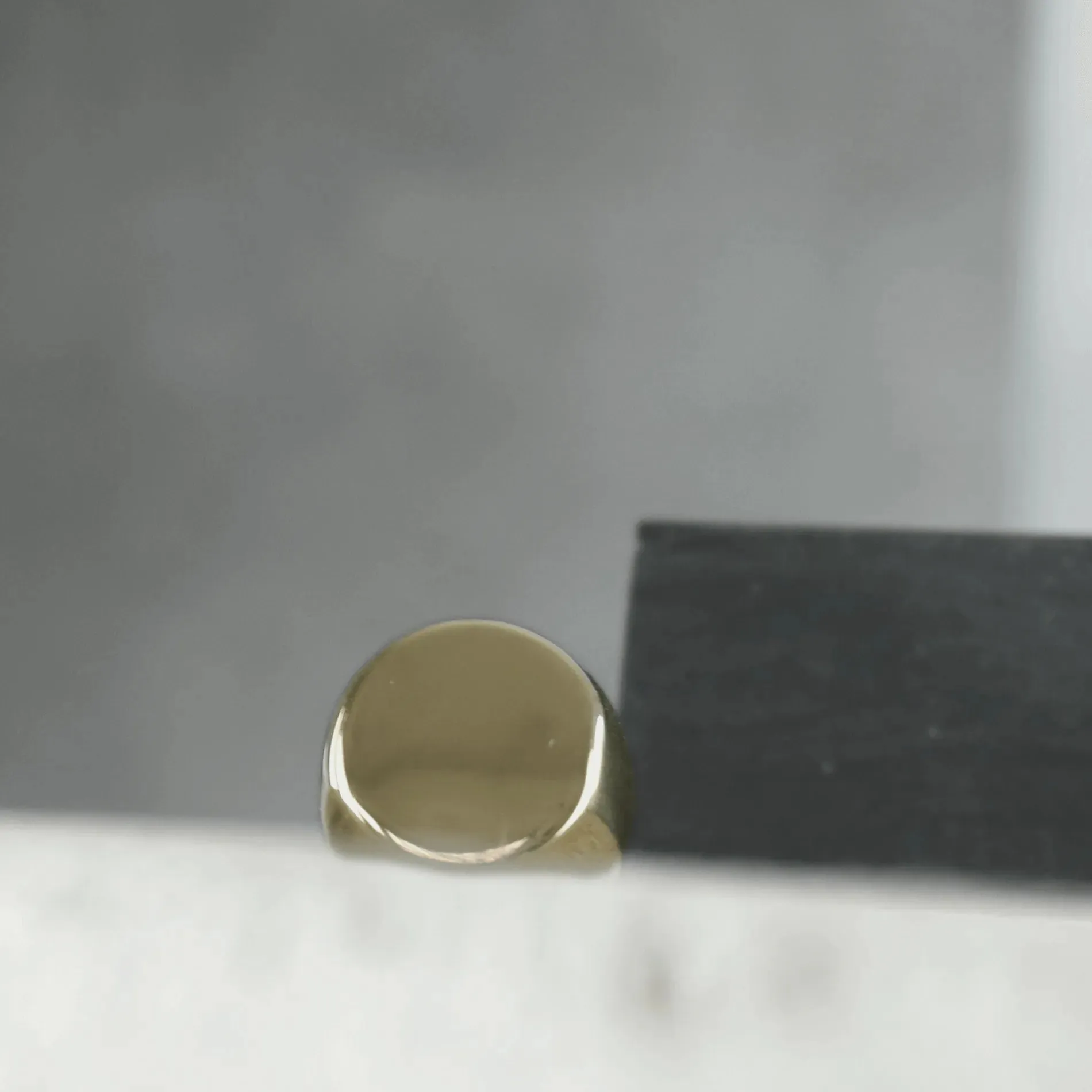Courage Waterproof Chunky Signet Statement Ring 18K Gold Plating