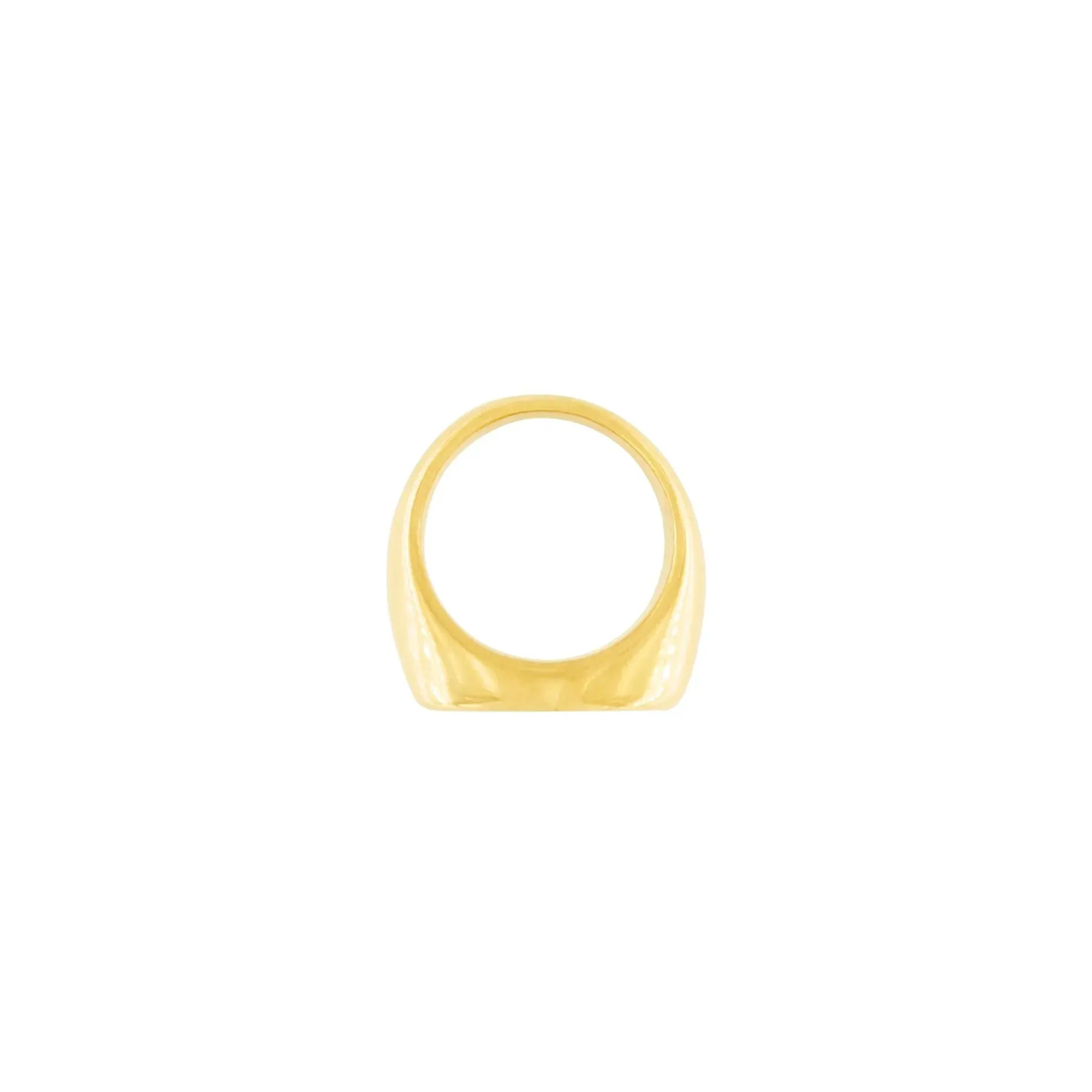 Courage Waterproof Chunky Signet Statement Ring 18K Gold Plating