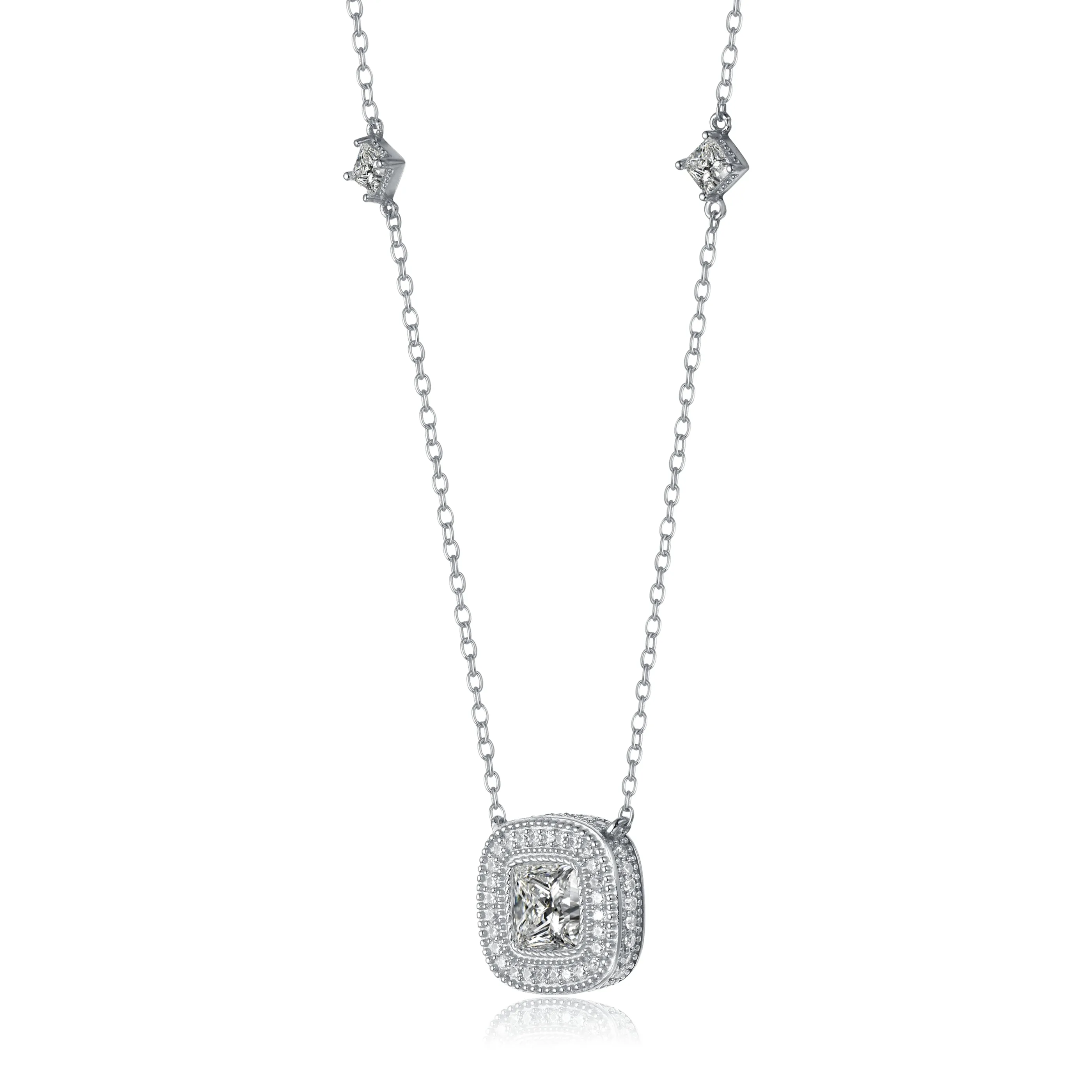 Daphné Square Stud Necklace
