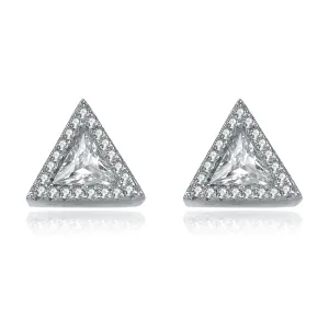 Déco Triangle Frame Stud Earrings