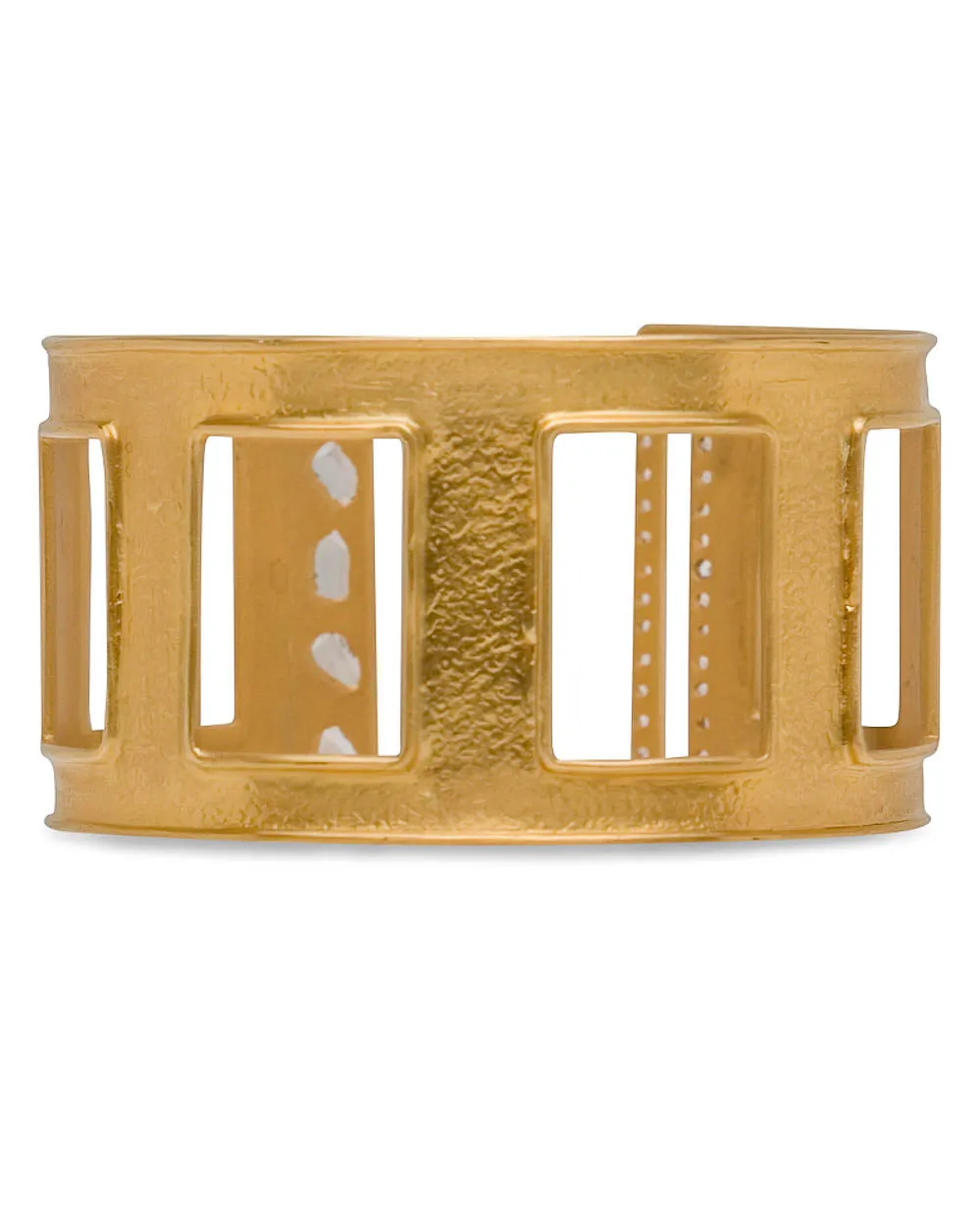 Diamond Serenity Texture Eternity Cuff Bracelet