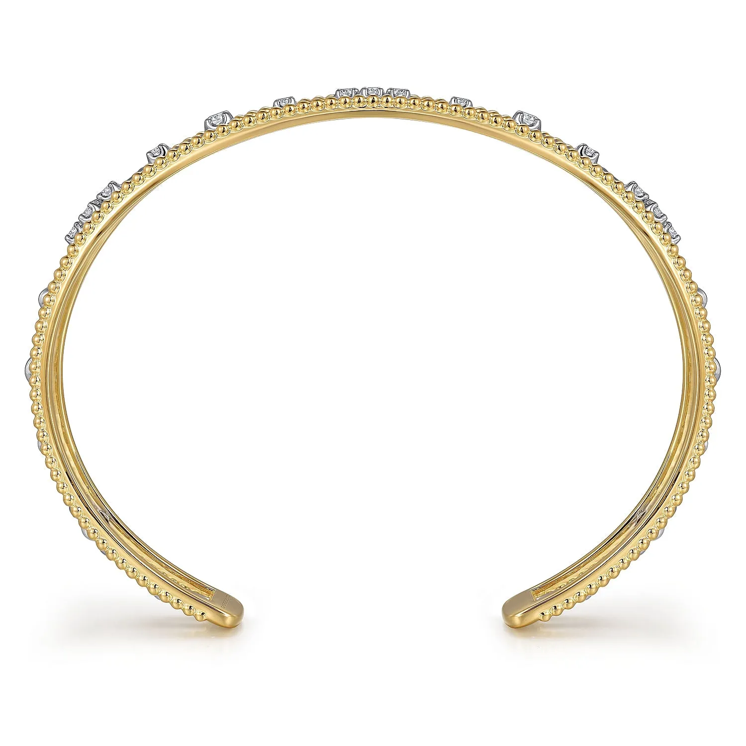 Gabriel & Co Two-Tone Diamond Cuff