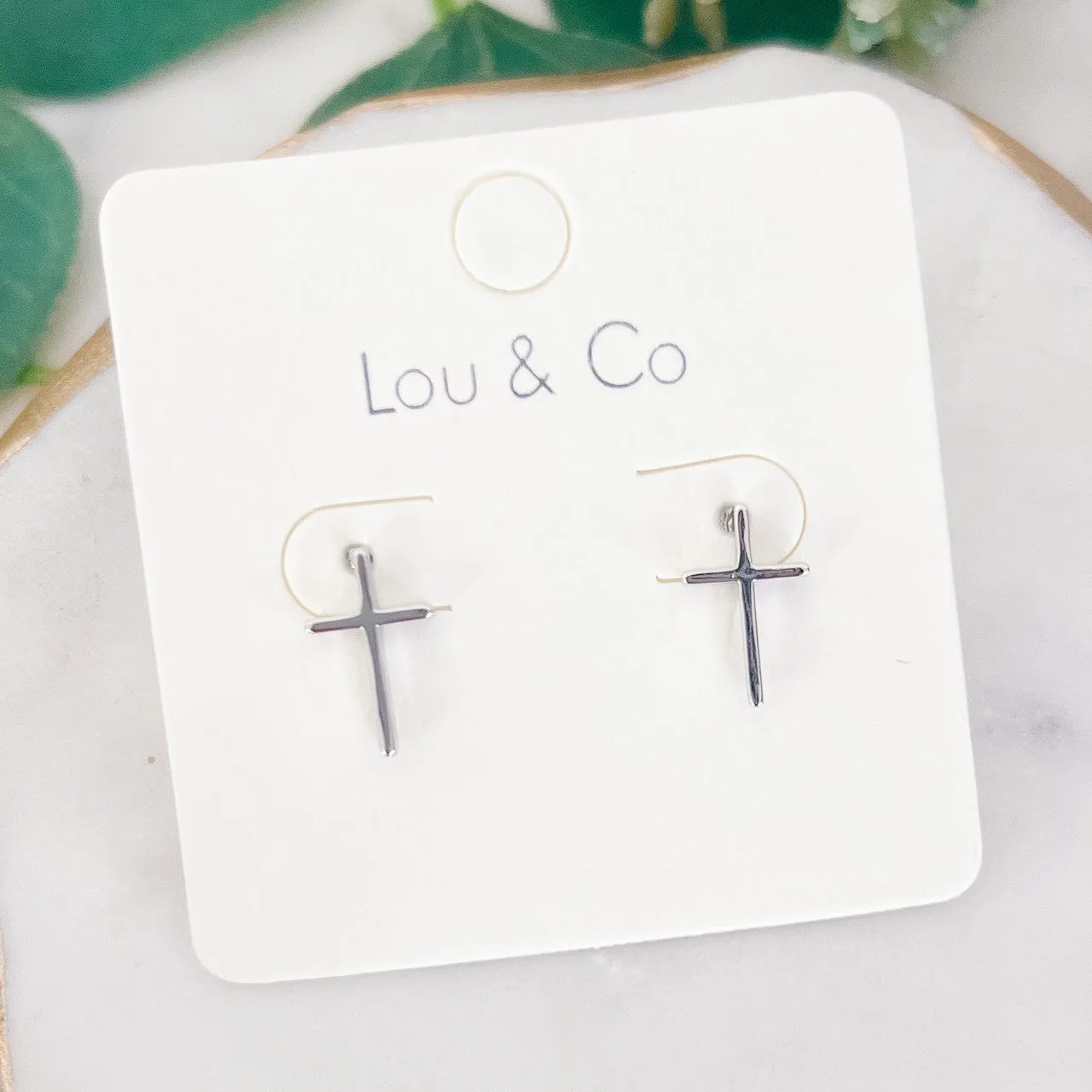 Gold-Dipped Cross Stud