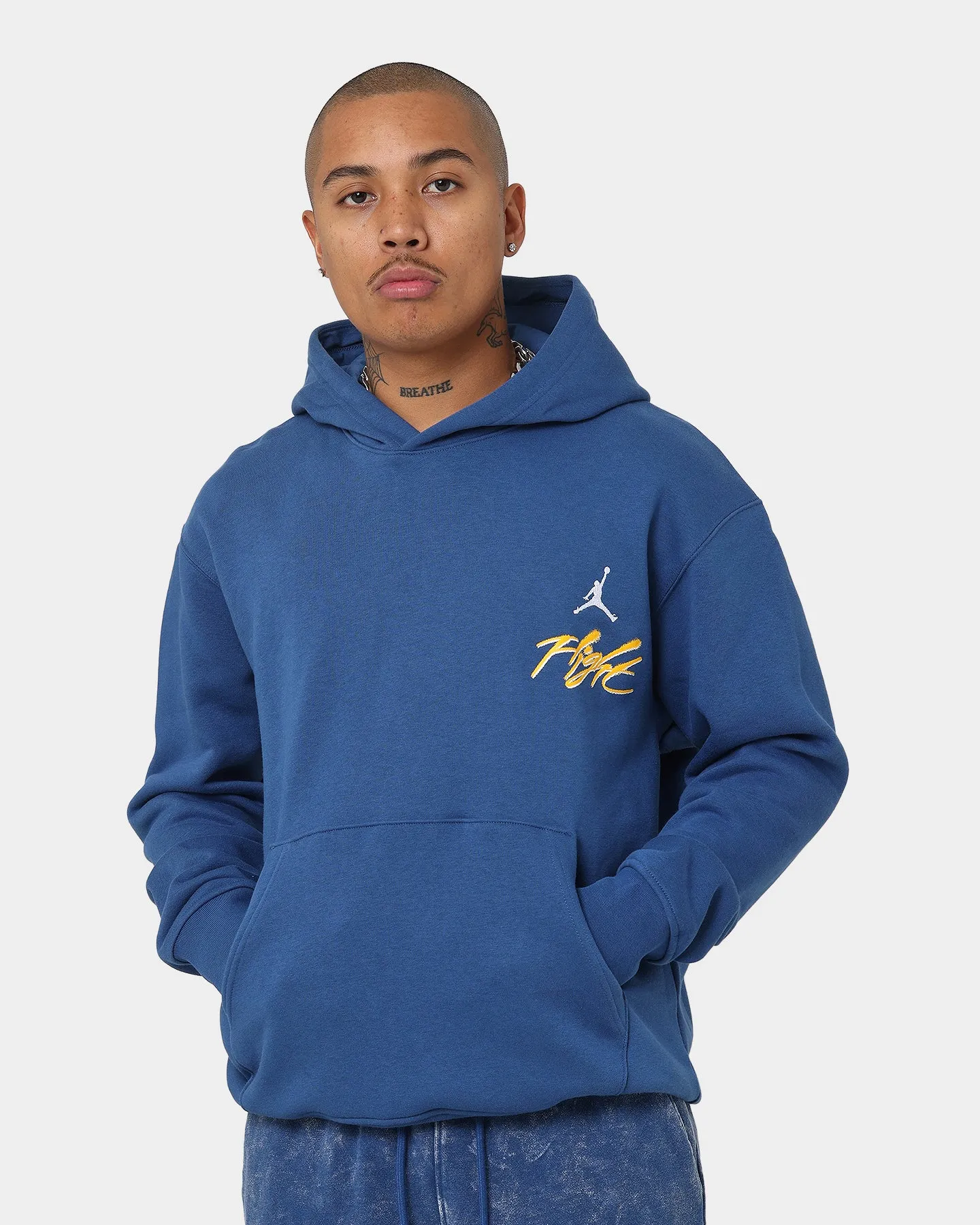 Jordan Essential Flight Graphic Fleece Hoodie French Blue/Taxi Yellow