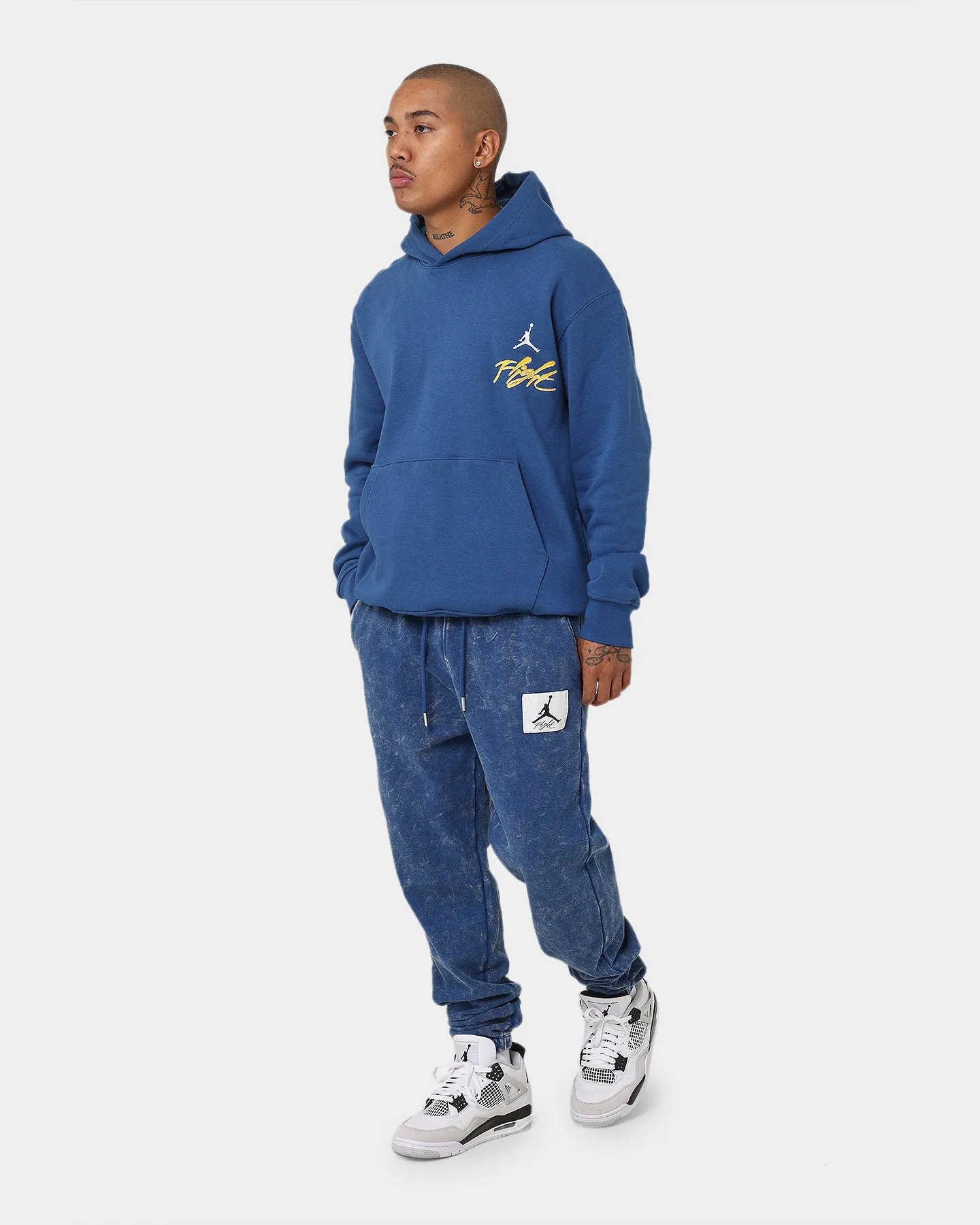 Jordan Essential Flight Graphic Fleece Hoodie French Blue/Taxi Yellow