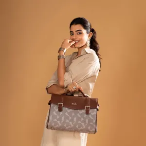 Konkona Heritage Satchel Bag - Aravalli Abstract