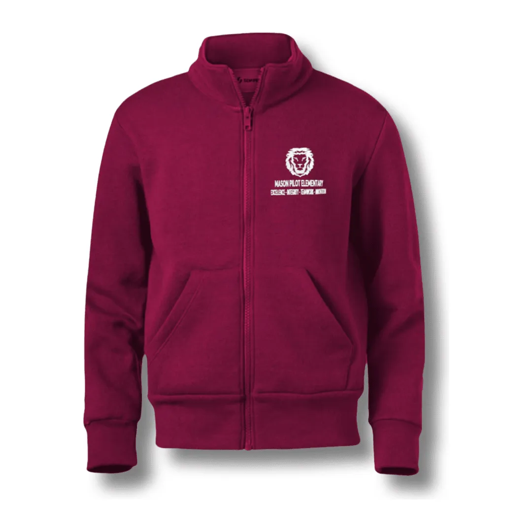 Mason Elementary - Full Zip Mock Neck Fleece Sweatshirt - Kids